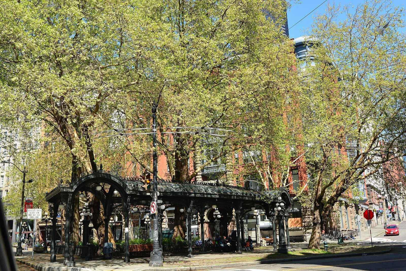 The iron pergola in Pioneer Square